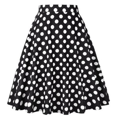 Retro Polka Dot Swing Skirt