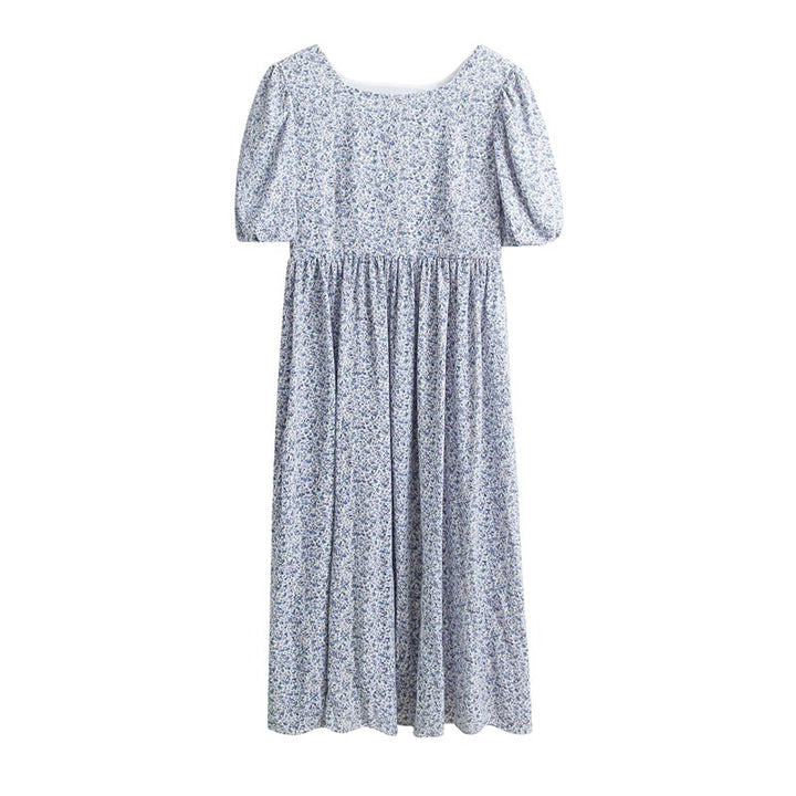 Serene Blossom Mid-Length Wrap Dress