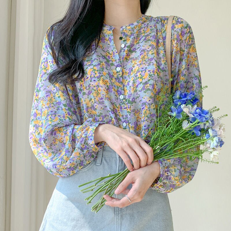 Spring Meadow Floral Blouse