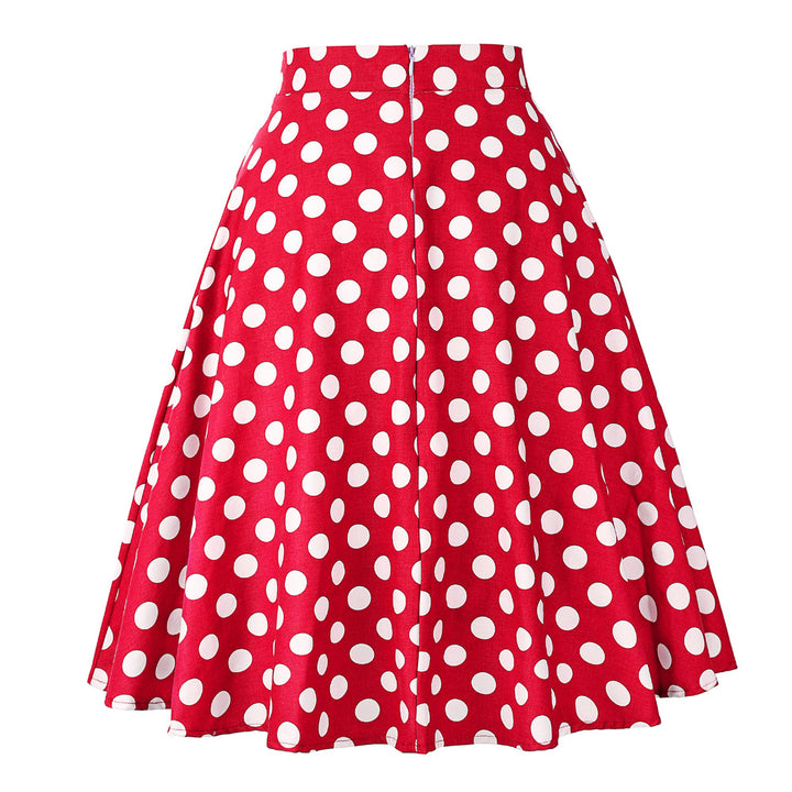 Retro Polka Dot Swing Skirt