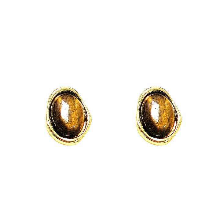 Golden Gaze Tiger's Eye Earrings