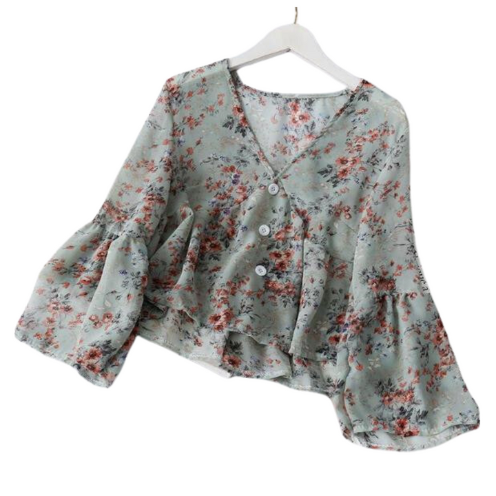 Whimsical Breeze Floral Blouse