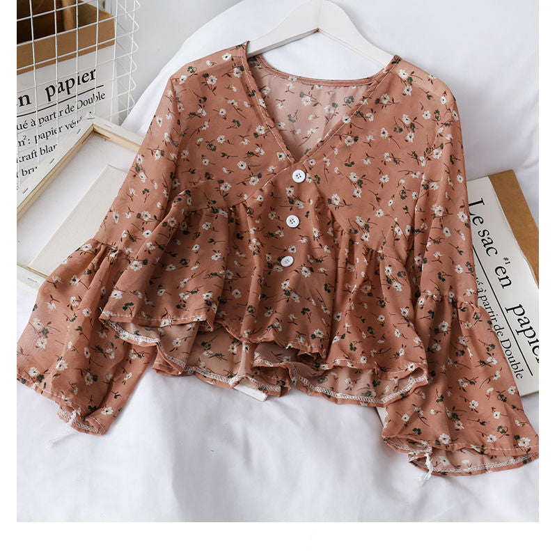 Whimsical Breeze Floral Blouse